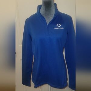 The North Face Women's Blue Fleece Lined Quarter Zip Top